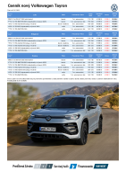 Volkswagen Tayron - cennik SK 01-2025